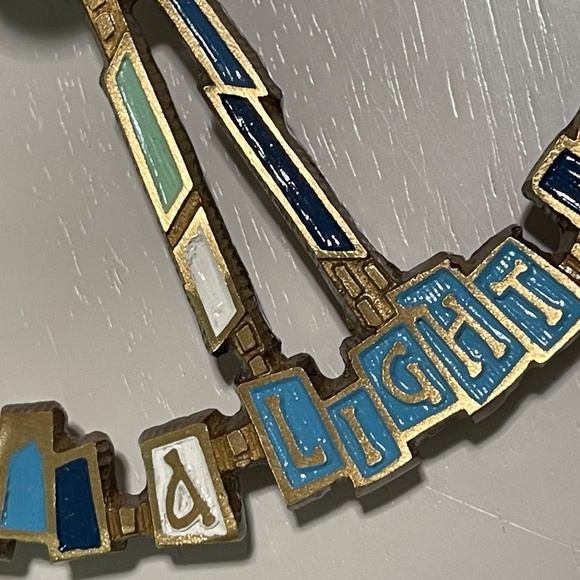 Vintage Terra Sancta Guild Brass Wreath Advent Candle Holder Mid Century Modern - Picture 5 of 7